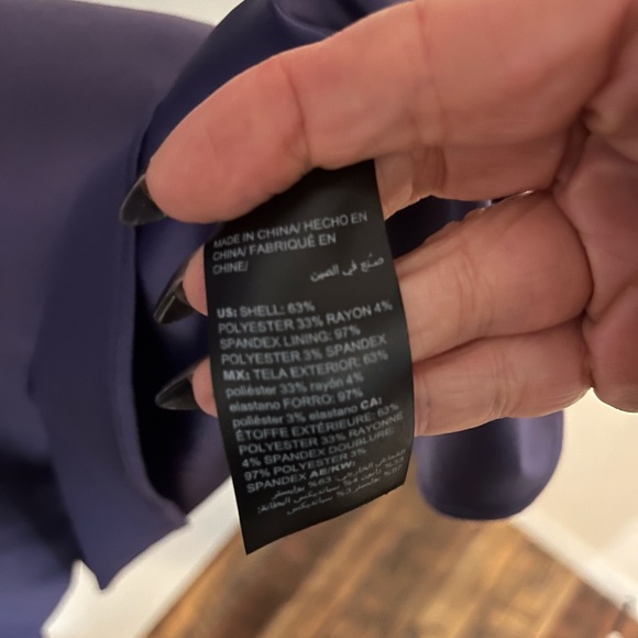 White House Black Market Purple Long Sleeve Dress - Picture 4 of 5